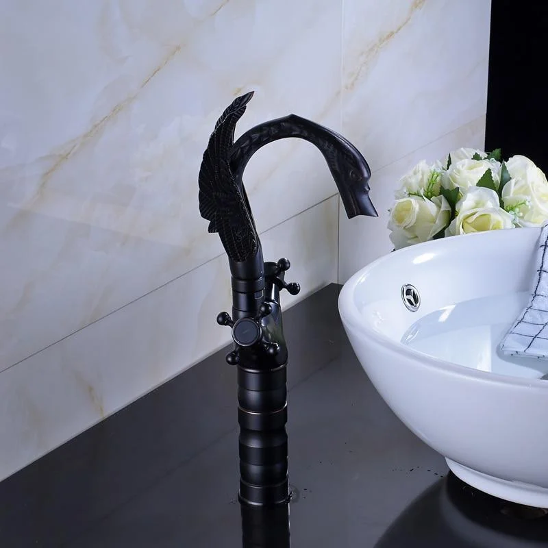 Swan Shape Dual Cross Handle Basin Tap -Bathlova