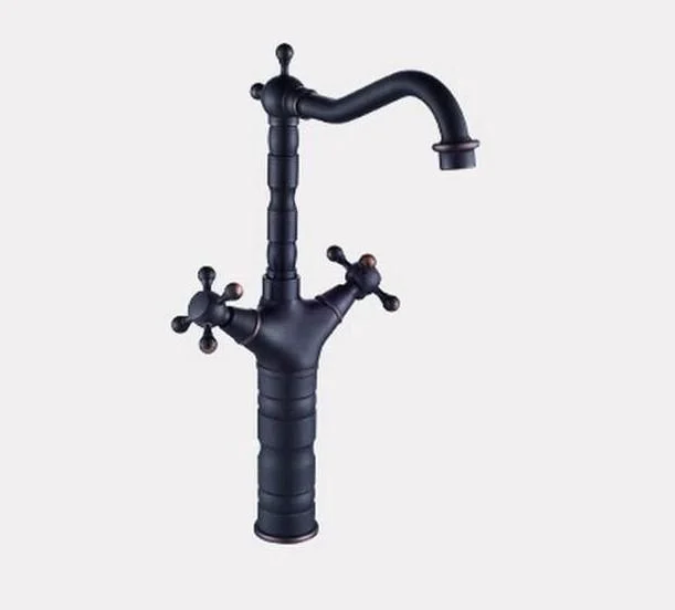 Swan Shape Dual Cross Handle Basin Tap -Bathlova