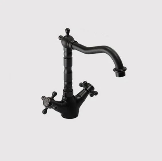 Swan Shape Dual Cross Handle Basin Tap -Bathlova