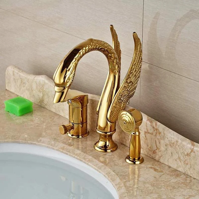 Swan Tap Diverter with Hand Sprayer Cold and Hot Water Mixer Tap -Bathlova