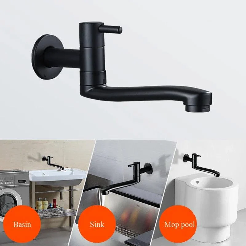 Swivel 360 Degree Rotation Kitchen Tap Stainless Steel Sink Tap -Bathlova