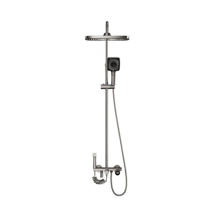 Swivel Shower System Adjustable Spray Pattern Shower Head Combo -Bathlova