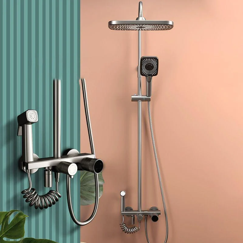 Swivel Shower System Adjustable Spray Pattern Shower Head Combo -Bathlova