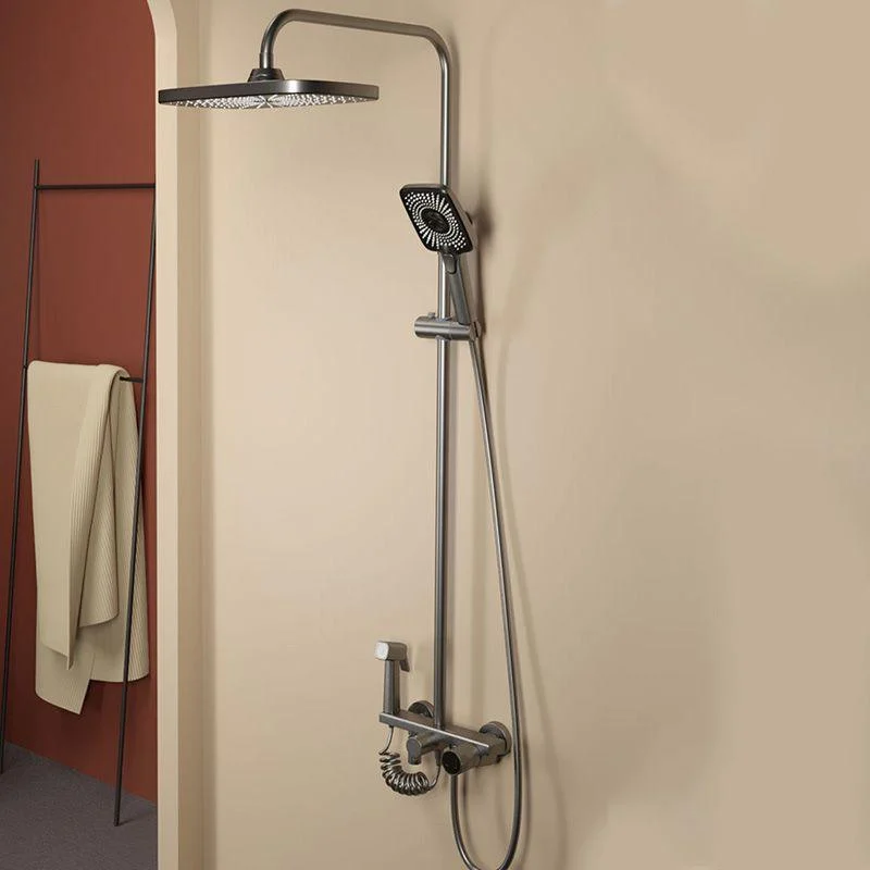 Swivel Shower System Adjustable Spray Pattern Shower Head Combo -Bathlova