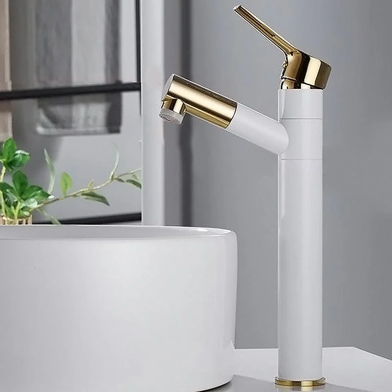 Swivel Spout Basin Tap Pull-out Luxury Vanity Sink Tap Circular Brass Tap -Bathlova