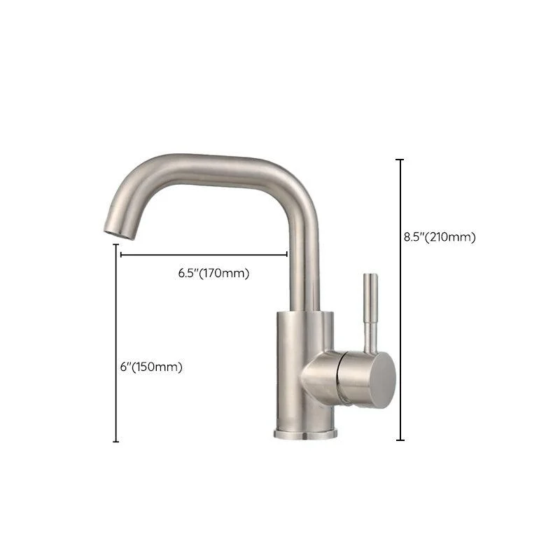 Swivel Spout Bathroom Tap Contemporary Design Vessel Tap with Stainless Steel -Bathlova