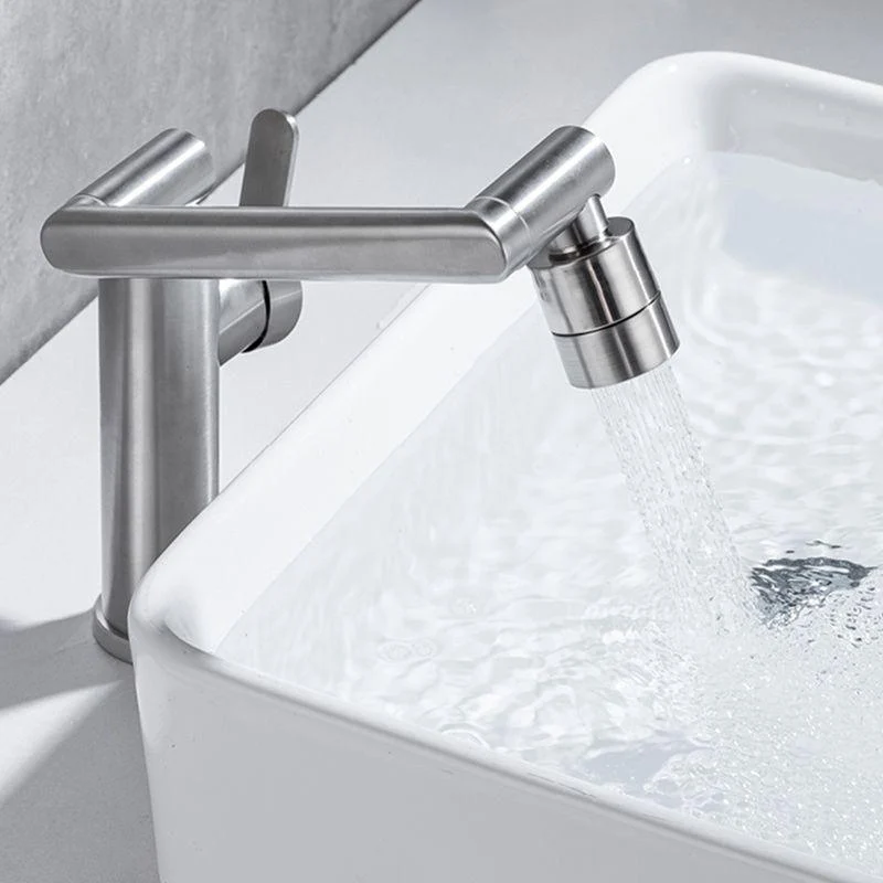 Swivel Spout Bathroom Tap Single Hole Bathroom Sink Tap with Lever Handle -Bathlova