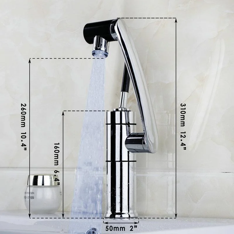 Swivel Tap Hot And Cold Mixer Tap with LED Light -Bathlova