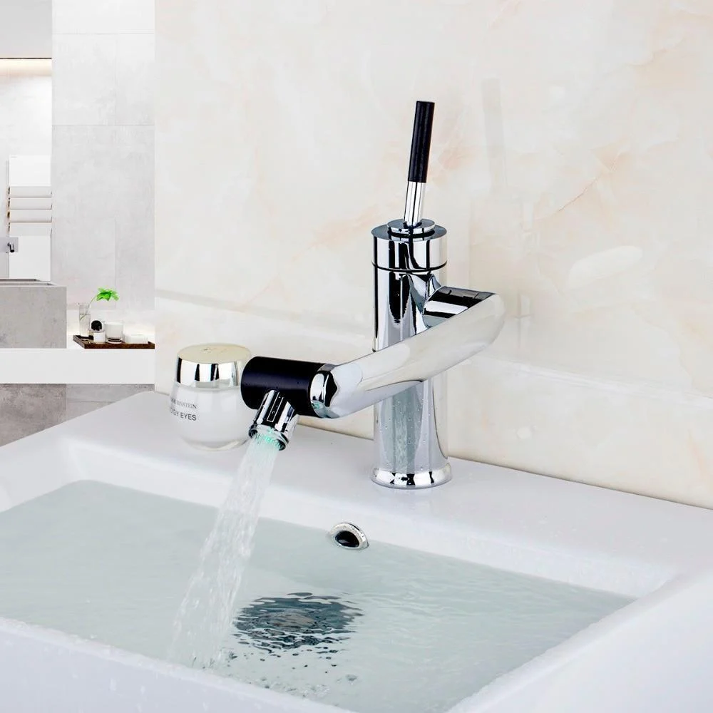 Swivel Tap Hot And Cold Mixer Tap with LED Light -Bathlova