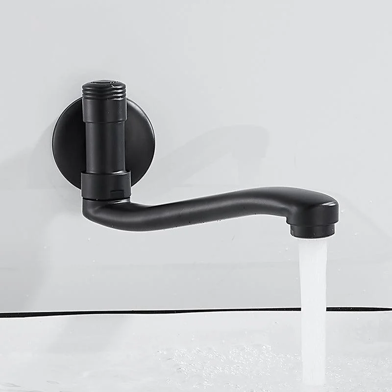 Swivel Tub Filler Wall Mount Copper Low Arc Knob Handle Tub Tap Trim -Bathlova