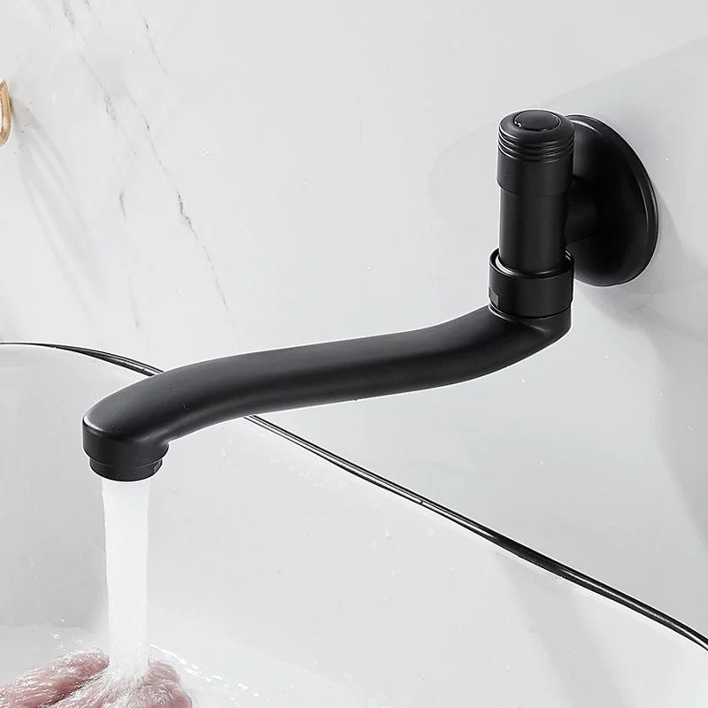 Swivel Tub Filler Wall Mount Copper Low Arc Knob Handle Tub Tap Trim -Bathlova