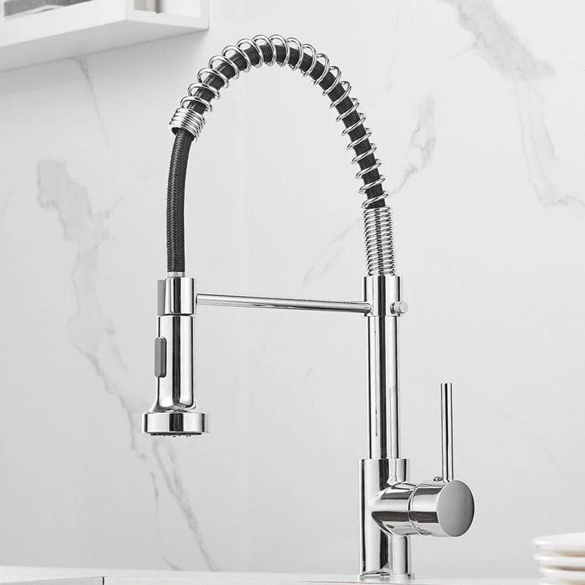 Teagan - Single-Hole Detachable Kitchen Tap with Pull-Down Spring Water Spout -Bathlova