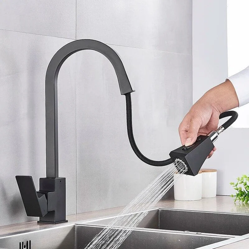 Telford - Modern Pull Out Kitchen Tap -Bathlova