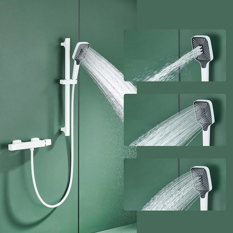 Temperature Control Shower System Adjustable Spray Pattern with Handheld Shower Head -Bathlova