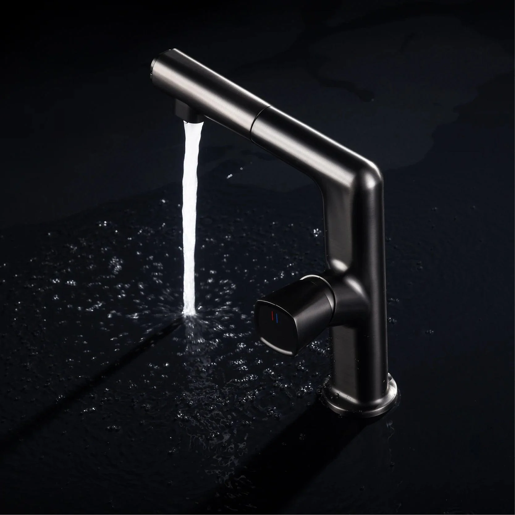 Temperature Digital Display Bathroom Tap Pull-out Design Tap -Bathlova