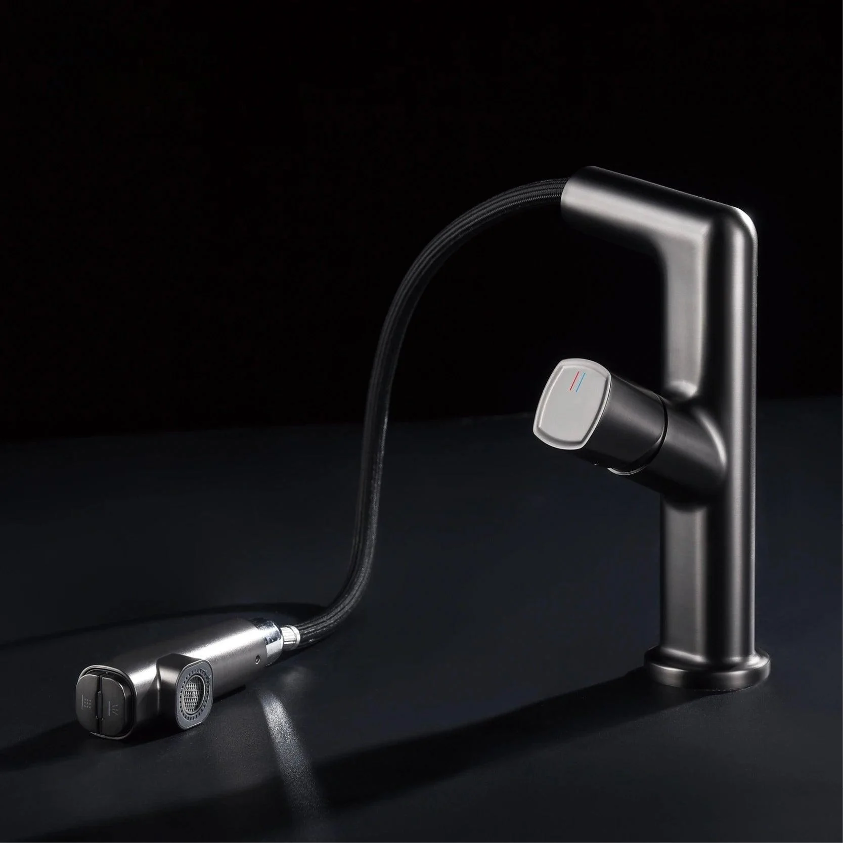 Temperature Digital Display Bathroom Tap Pull-out Design Tap -Bathlova