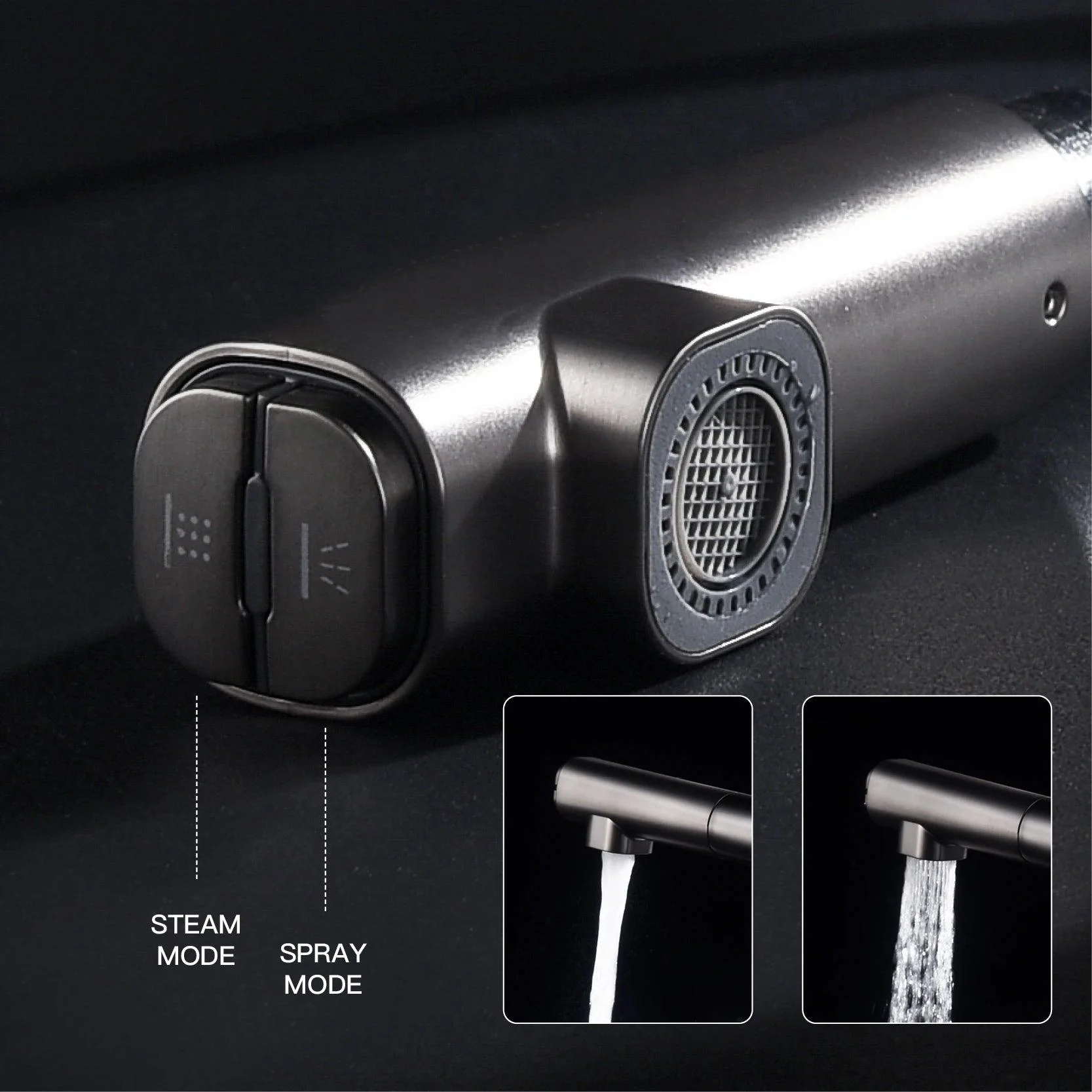 Temperature Digital Display Bathroom Tap Pull-out Design Tap -Bathlova