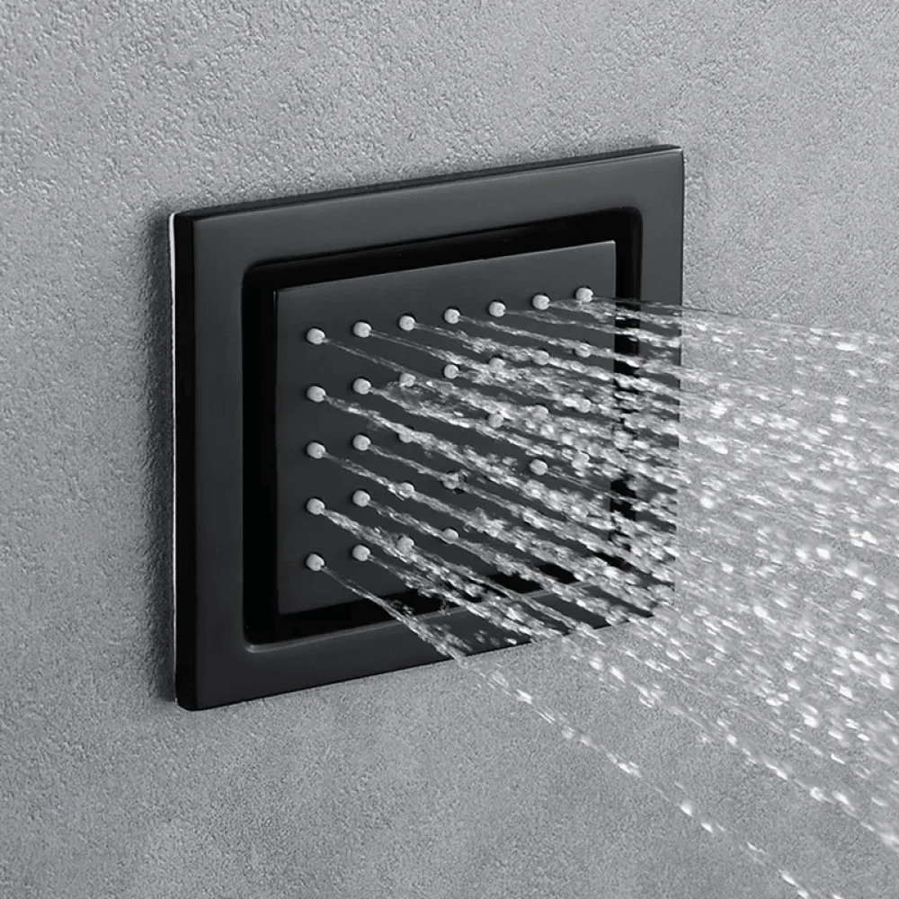 Thermostatic 6 Functions Rain Shower System - Massage Music Remote Controlled LED -Bathlova