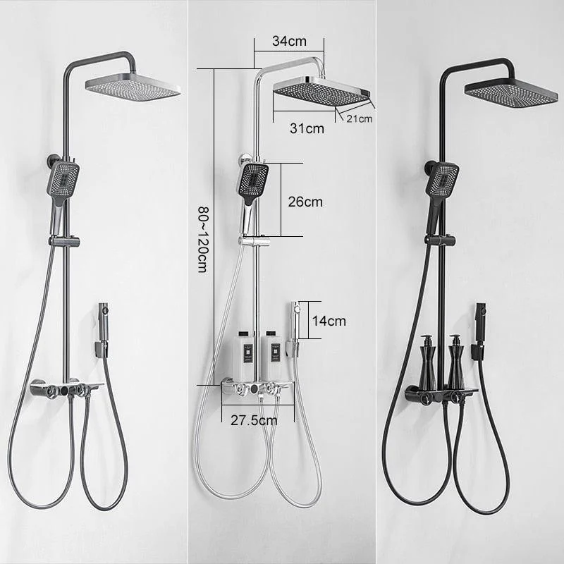 Thermostatic Digital Display Rainfall Shower Systems with Spray -Bathlova