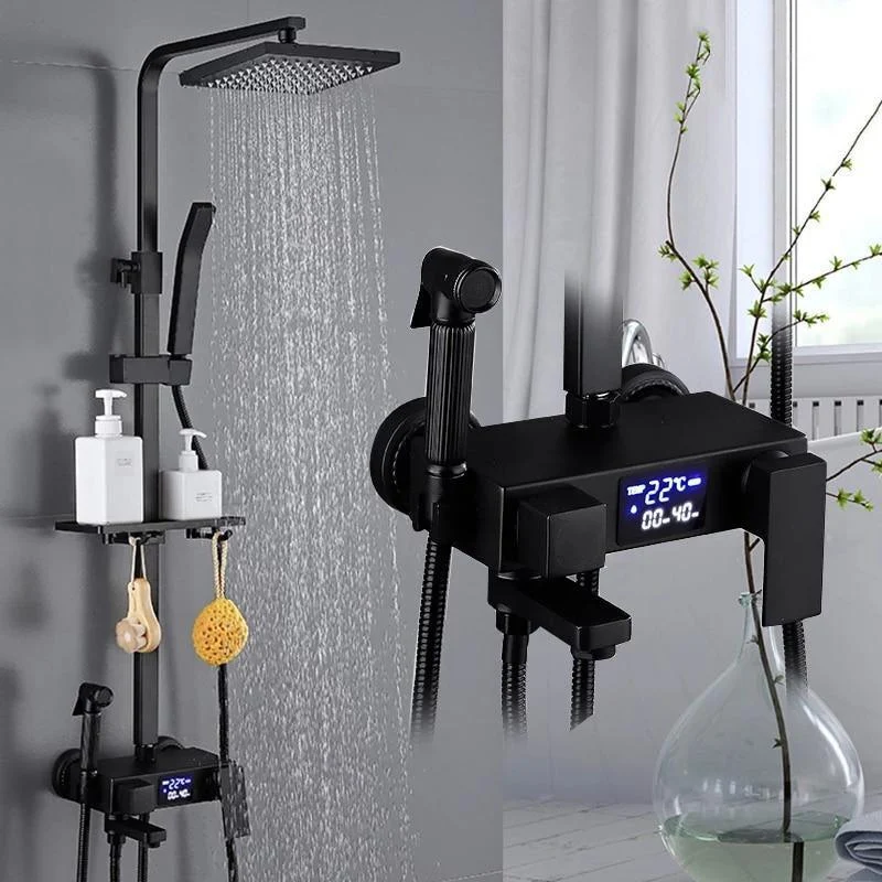 Thermostatic Digital Display Shower Tap Set Shower Rain Shower -Bathlova