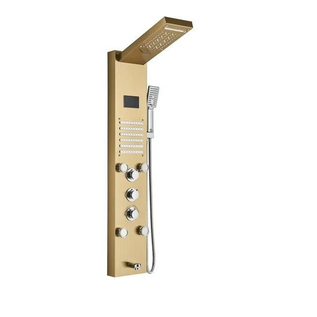 Thermostatic Rainfall Waterfall Shower Column with Digital Display -Bathlova