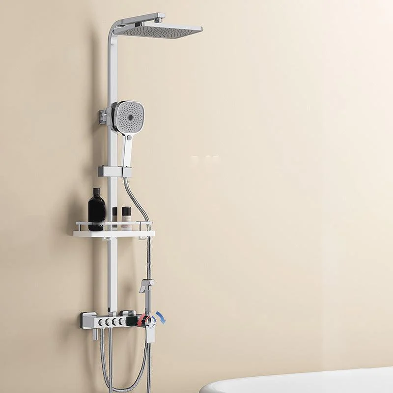 Thermostatic Shower Set Adjustable Spray Pattern Shower System with Slide Bar -Bathlova