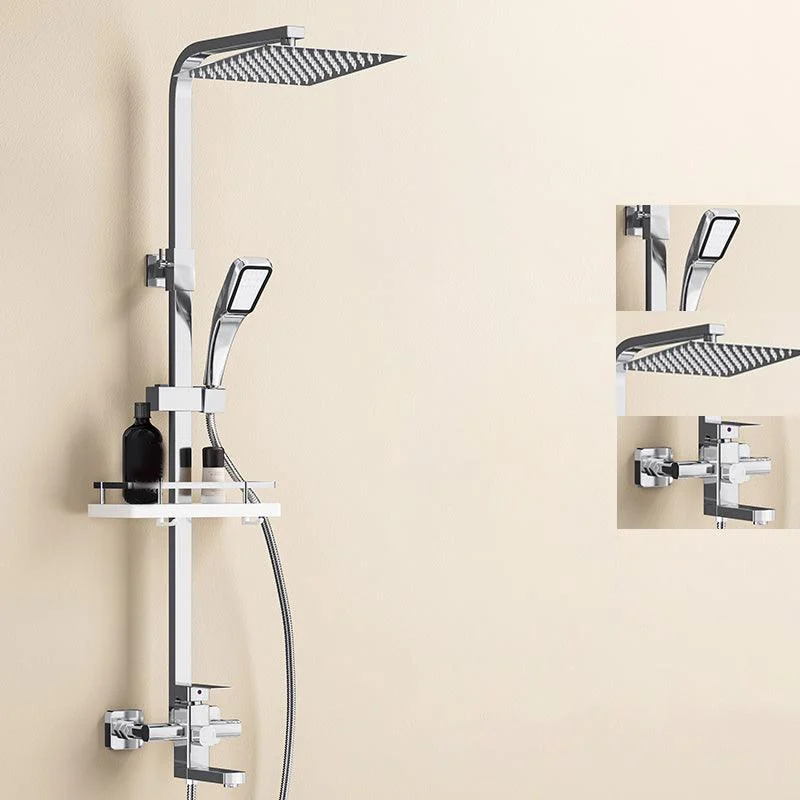 Thermostatic Shower Set Adjustable Spray Pattern Shower System with Slide Bar -Bathlova