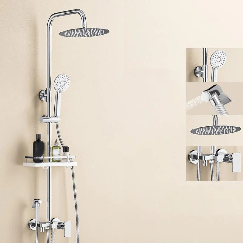 Thermostatic Shower Set Adjustable Spray Pattern Shower System with Slide Bar -Bathlova