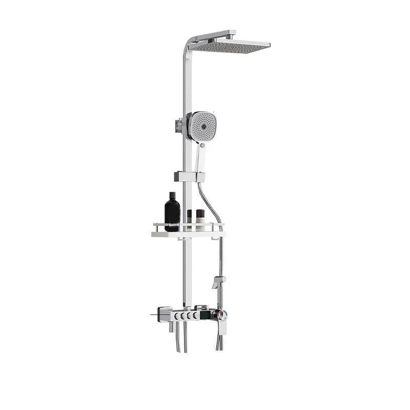 Thermostatic Shower Set Adjustable Spray Pattern Shower System with Slide Bar -Bathlova