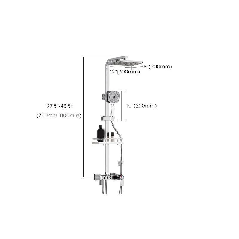 Thermostatic Shower Set Adjustable Spray Pattern Shower System with Slide Bar -Bathlova