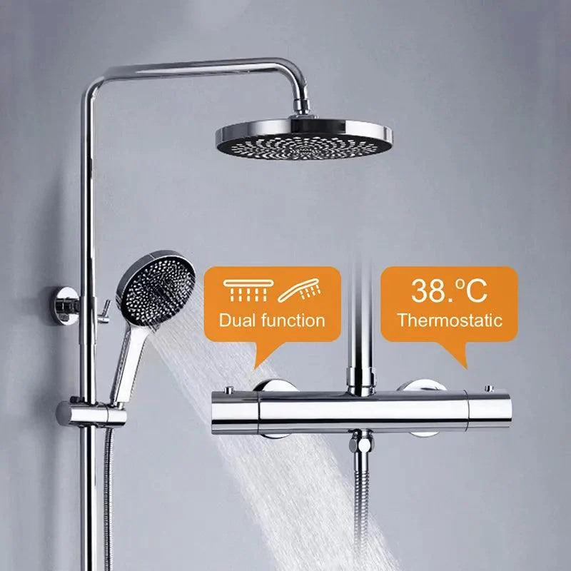 Thermostatic Shower System Intelligent Brass Bathroom Shower Set -Bathlova