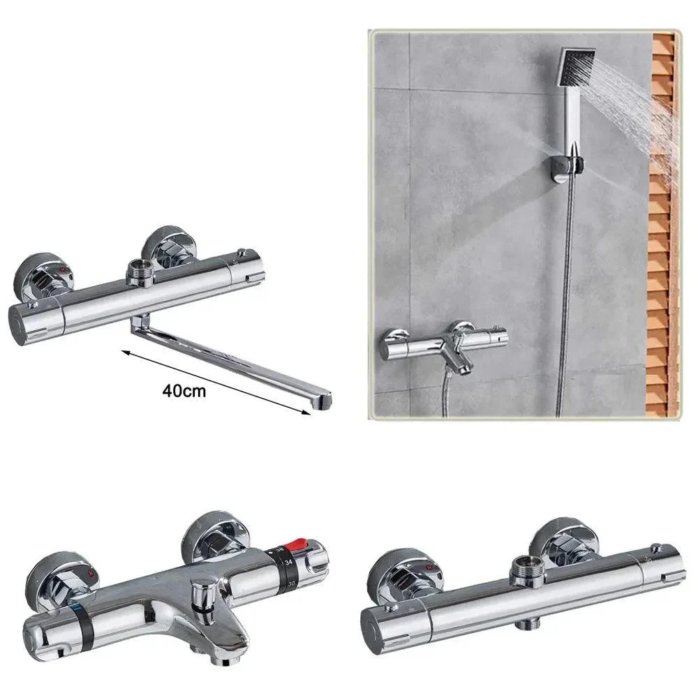 Thermostatic Shower Tap Mixing Valve Bathtub Tap with handle -Bathlova