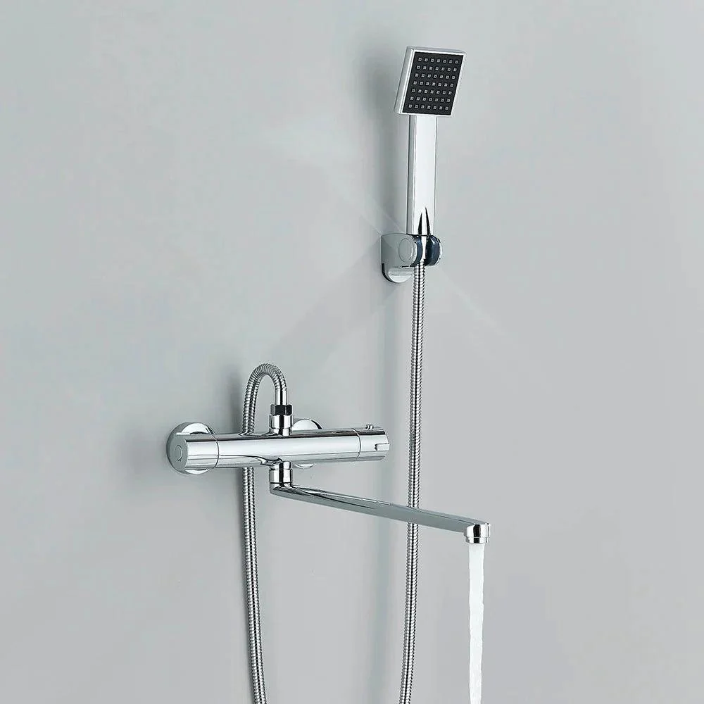 Thermostatic Shower Tap Mixing Valve Bathtub Tap with handle -Bathlova