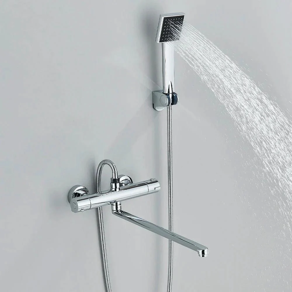 Thermostatic Shower Tap Mixing Valve Bathtub Tap with handle -Bathlova