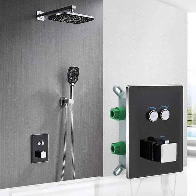 Thermostatic Shower Tap Set Rain Waterfall Bathtub Shower System -Bathlova