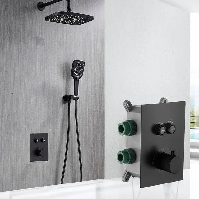 Thermostatic Shower Tap Set Rain Waterfall Bathtub Shower System -Bathlova