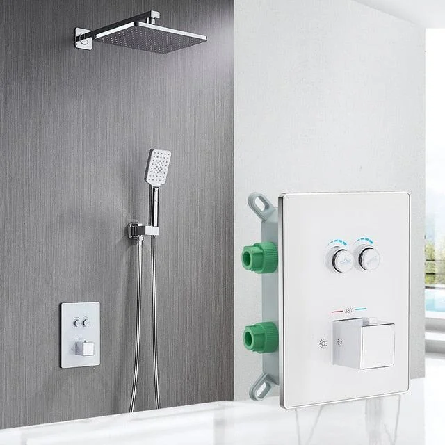 Thermostatic Shower Tap Set Rain Waterfall Bathtub Shower System -Bathlova