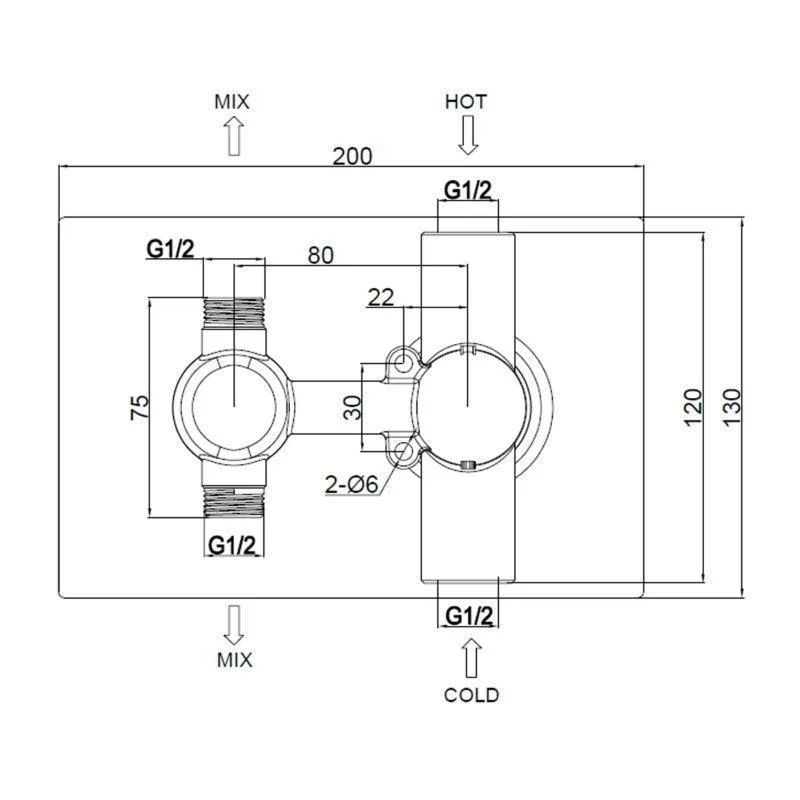 Thermostatic Shower Valve Mixer -Bathlova