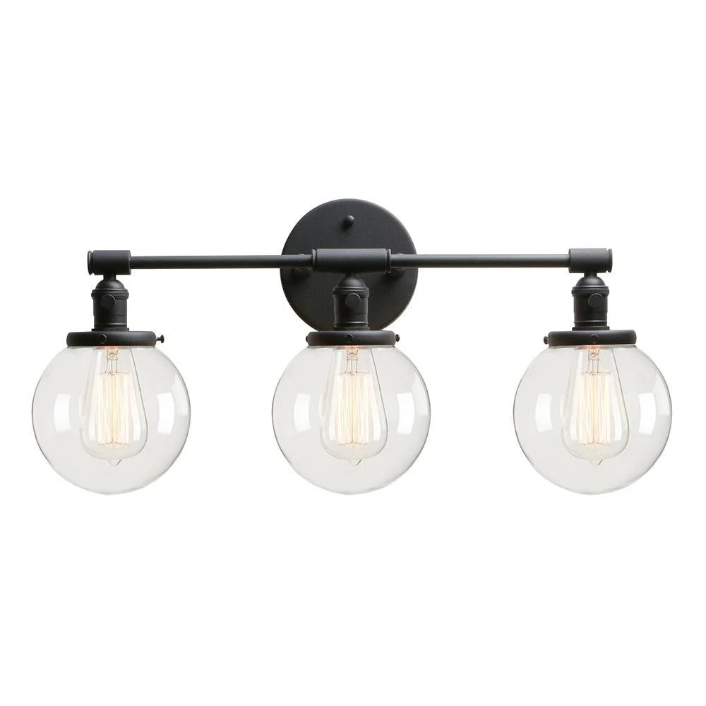 Three-Bulb Radley Glass Globe Wall Sconce -Bathlova