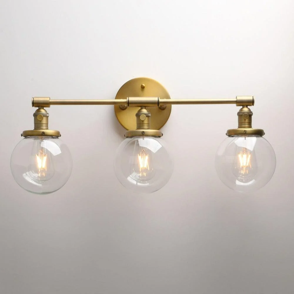 Three-Bulb Radley Glass Globe Wall Sconce -Bathlova