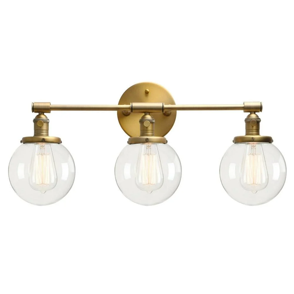 Three-Bulb Radley Glass Globe Wall Sconce -Bathlova