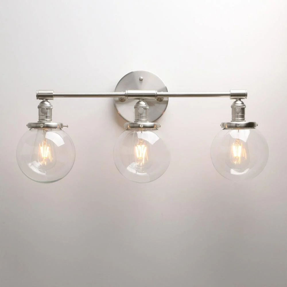 Three-Bulb Radley Glass Globe Wall Sconce -Bathlova