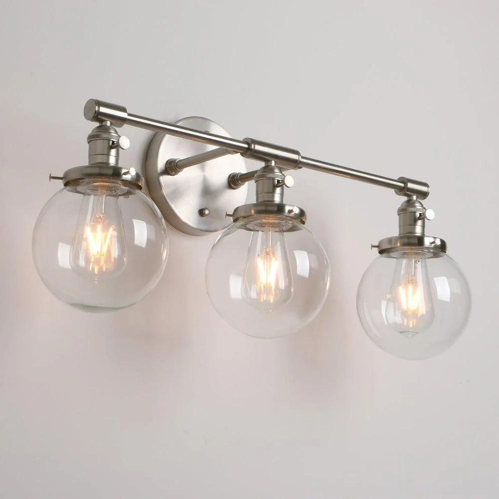 Three-Bulb Radley Glass Globe Wall Sconce -Bathlova