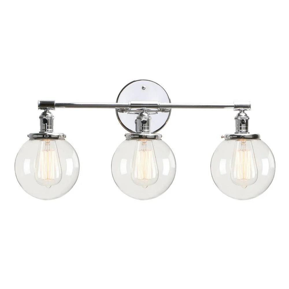 Three-Bulb Radley Glass Globe Wall Sconce -Bathlova