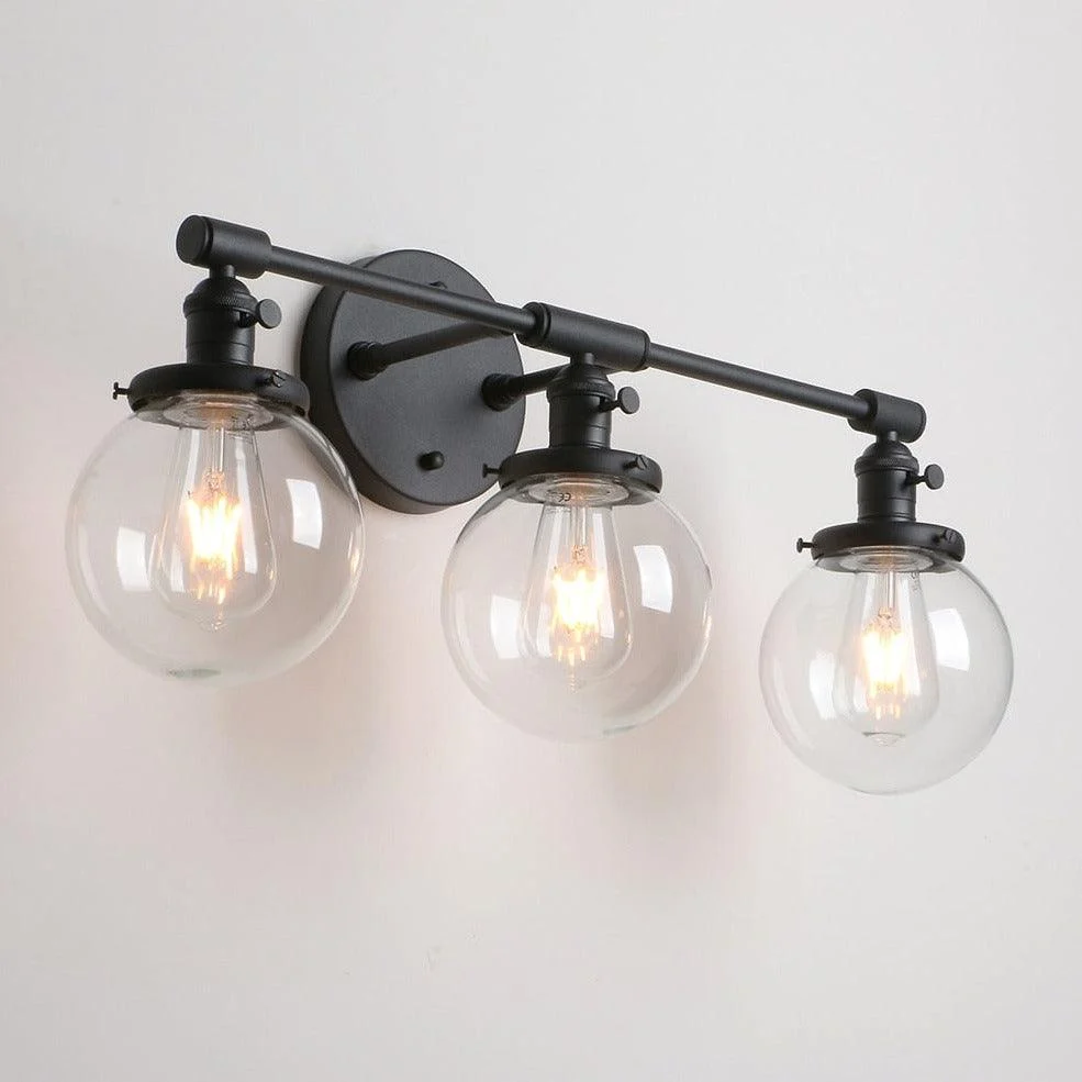 Three-Bulb Radley Glass Globe Wall Sconce -Bathlova