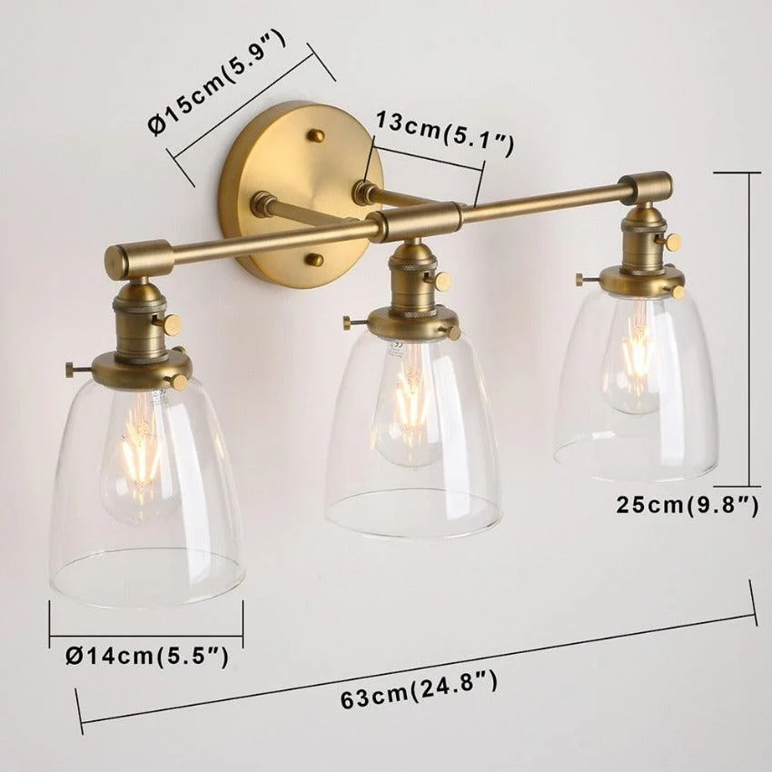 Three-Bulb Sedona Vintage Wall Sconce -Bathlova