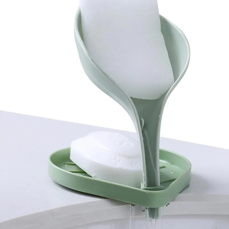 Three-dimensional Leaf Design Soap Dish -Bathlova