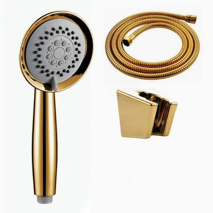 Three Function Gold Plated Solid Copper Luxury Bathroom Hand Shower -Bathlova