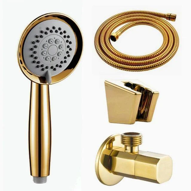 Three Function Gold Plated Solid Copper Luxury Bathroom Hand Shower -Bathlova