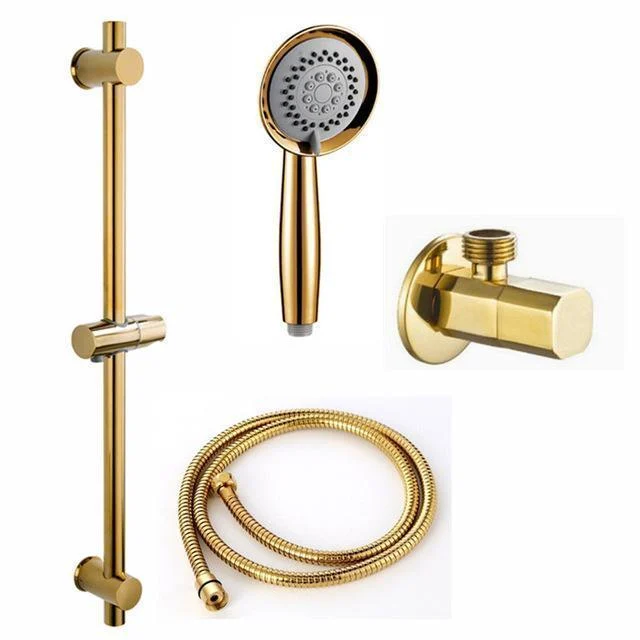 Three Function Gold Plated Solid Copper Luxury Bathroom Hand Shower -Bathlova